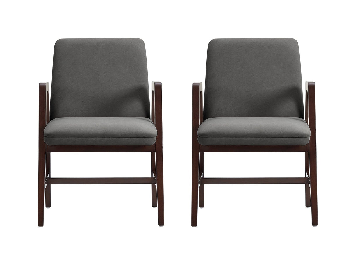 Stella Dining Armchair in Graphite (set of 2) by Manhattan Comfort at Eve Furniture
