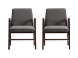 Stella Dining Armchair in Graphite (set of 2) by Manhattan Comfort at Eve Furniture
