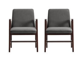 Stella Dining Armchair in Graphite (set of 2) by Manhattan Comfort at Eve Furniture
