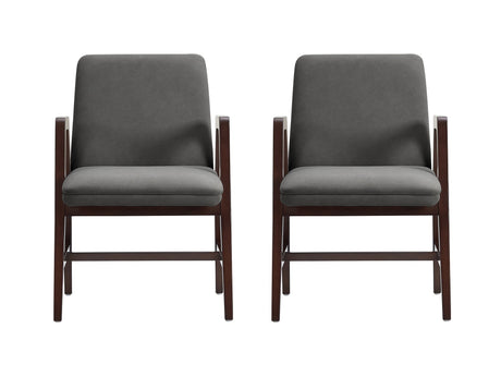 Stella Dining Armchair in Graphite (set of 2) by Manhattan Comfort at Eve Furniture