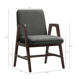 Stella Dining Armchair in Graphite (set of 4) by Manhattan Comfort at Eve Furniture