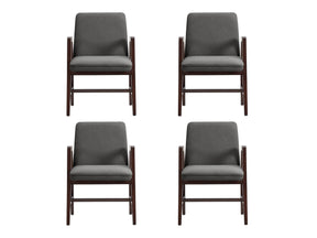 Stella Dining Armchair in Graphite (set of 4) by Manhattan Comfort at Eve Furniture