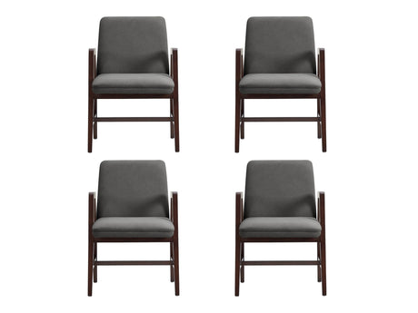 Stella Dining Armchair in Graphite (set of 4) by Manhattan Comfort at Eve Furniture