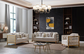 Stella Luxury Living Room Set by Cosmos Furniture at Eve Furniture