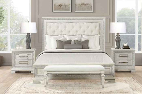 Stella Mia Creamy White 5-Piece Queen Bedroom Set by Furniture of America at Eve Furniture