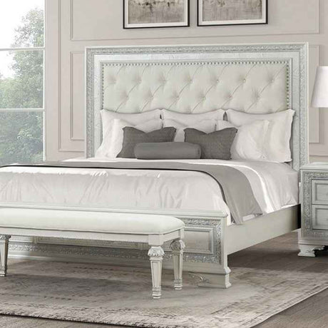 Stella Mia Creamy White 5-Piece Queen Bedroom Set by Furniture of America at Eve Furniture