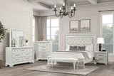 Stella Mia Creamy White 5-Piece Queen Bedroom Set by Furniture of America at Eve Furniture