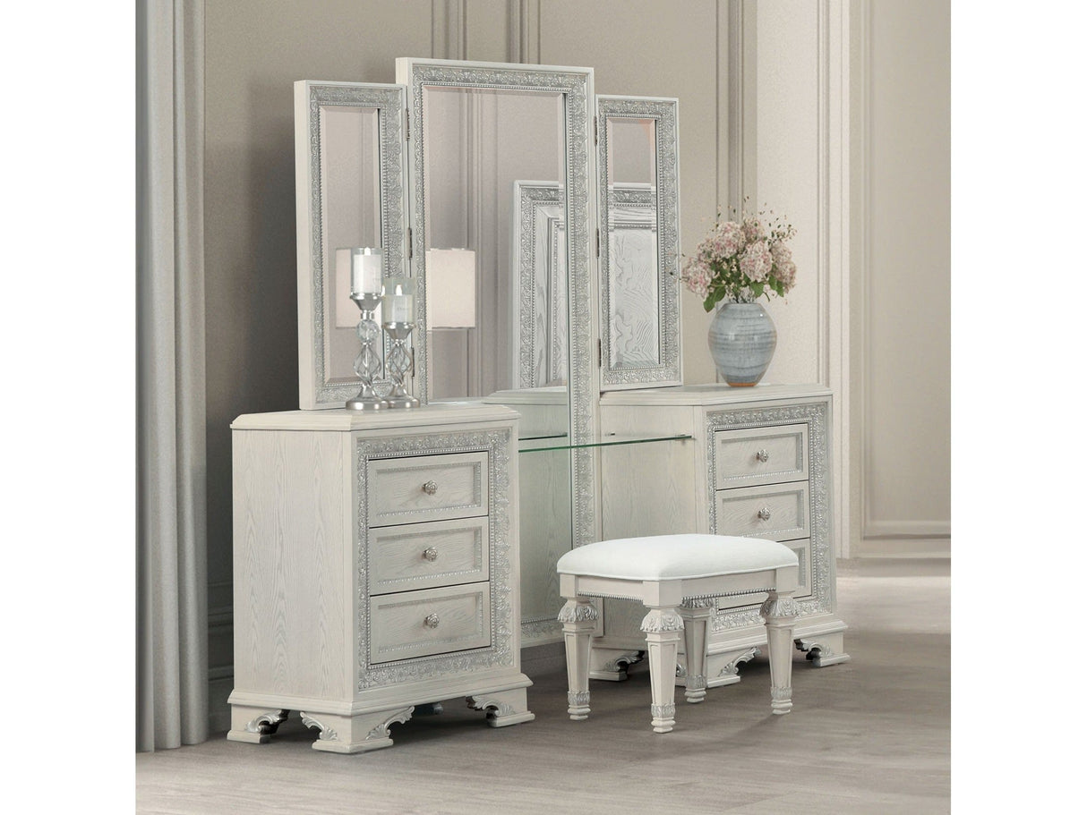 Stella Mia Creamy White Vanity by Furniture of America at Eve Furniture