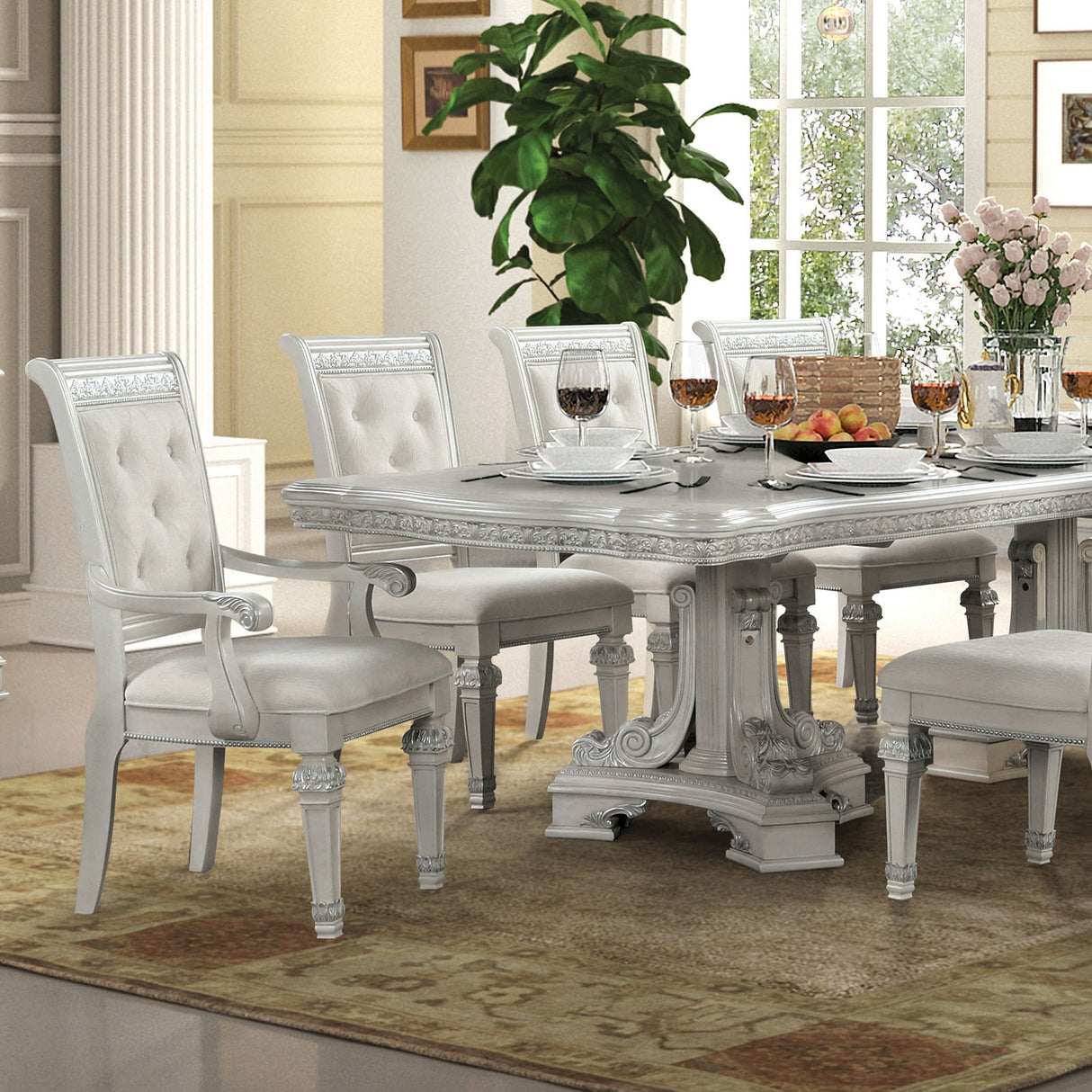 Stella Mia Ivory Dining Table by Furniture of America at Eve Furniture