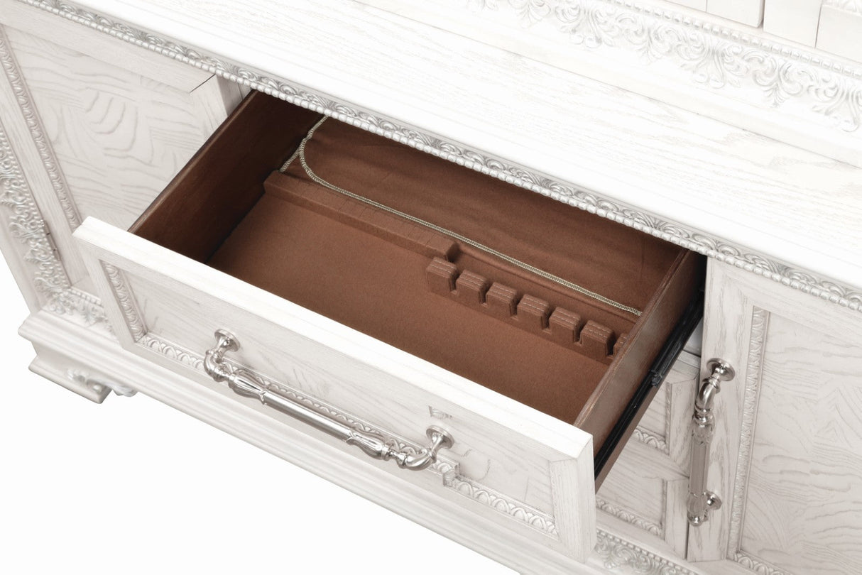 Stella Mia Ivory Hutch Buffet by Furniture of America at Eve Furniture