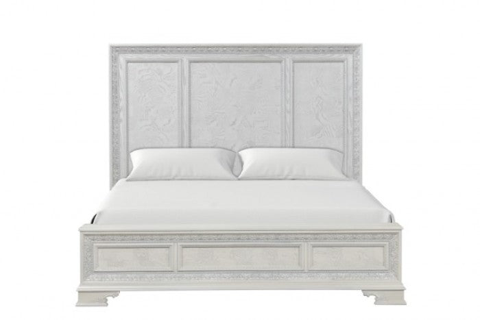 Stella Mia Traditional Creamy White 4-Piece Queen Bedroom Set by Furniture of America at Eve Furniture