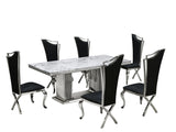 Stella Silver/Black Dining Chairs Set of 2 by Happy Homes at Eve Furniture