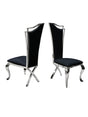 Stella Silver/Black Dining Chairs Set of 2 by Happy Homes at Eve Furniture