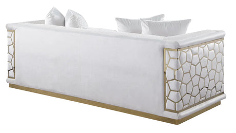 Stella White Sofa Loveseat by New Era Innovations at Eve Furniture