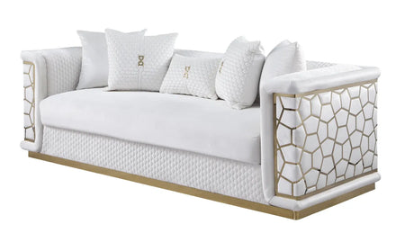 Stella White Sofa Loveseat by New Era Innovations at Eve Furniture