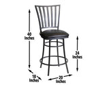 Stellan 24″ Counter Stool, Swivel