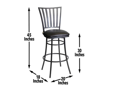 Stellan 30″ Bar Stool, Swivel by Steve Silver at Eve Furniture