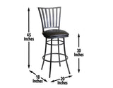 Stellan 30″ Bar Stool, Swivel