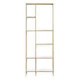 Stellar White/Gold Etagere by Crestview at Eve Furniture