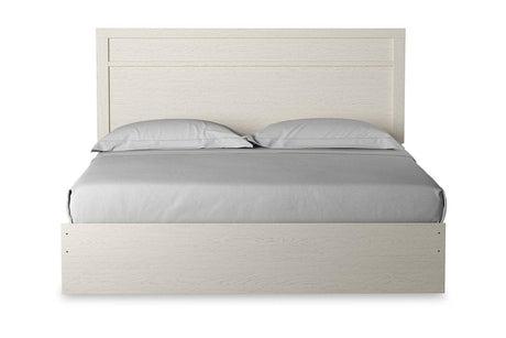 Stelsie White King Panel Bed by Ashley at Eve Furniture