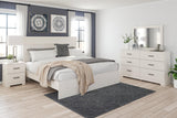 Stelsie White King Panel Bed by Ashley at Eve Furniture