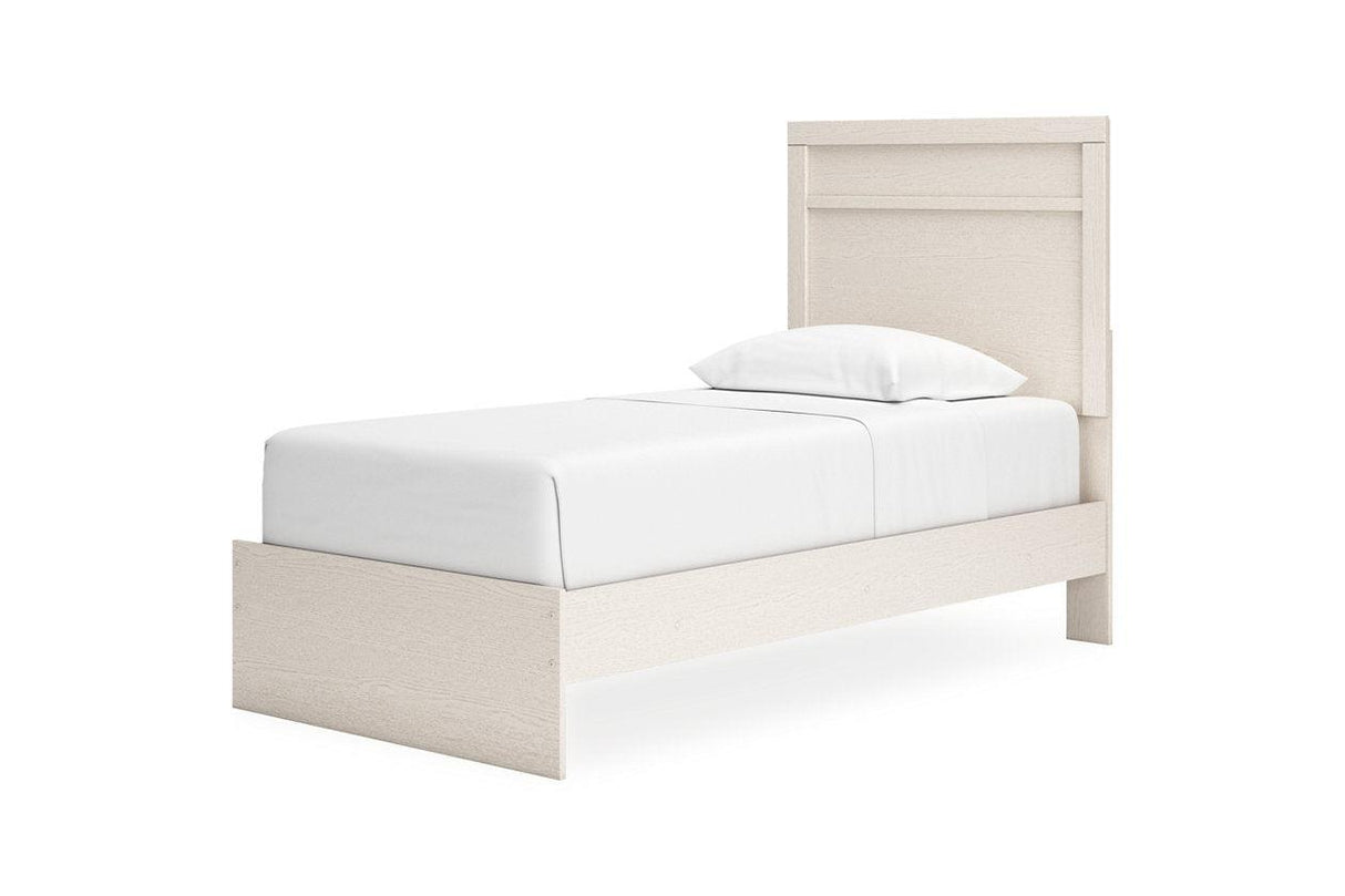 Stelsie White Twin Panel Bed by Ashley at Eve Furniture