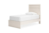 Stelsie White Twin Panel Bed by Ashley at Eve Furniture