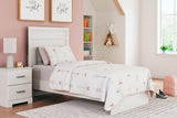 Stelsie White Twin Panel Bed by Ashley at Eve Furniture