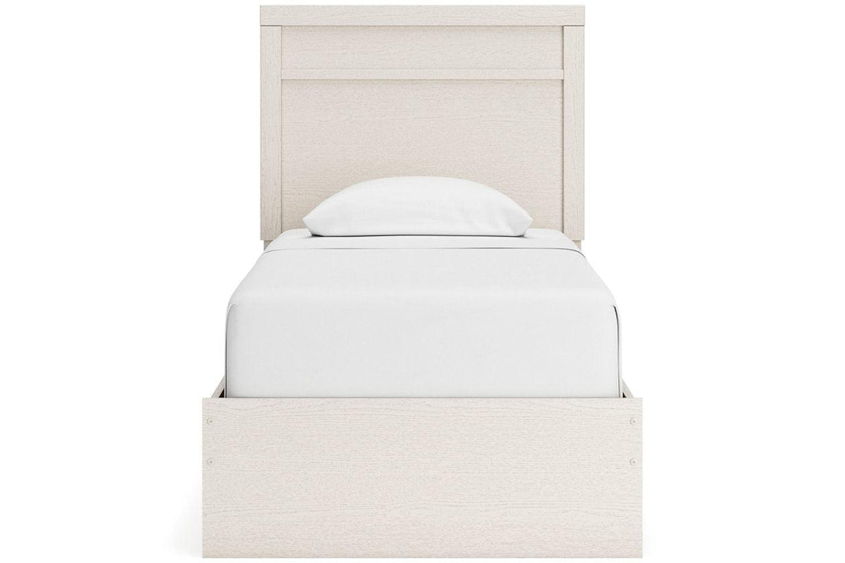 Stelsie White Twin Panel Bed by Ashley at Eve Furniture
