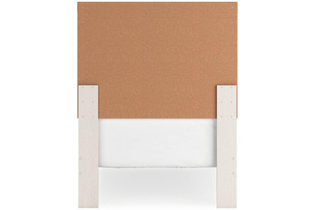 Stelsie White Twin Panel Bed by Ashley at Eve Furniture