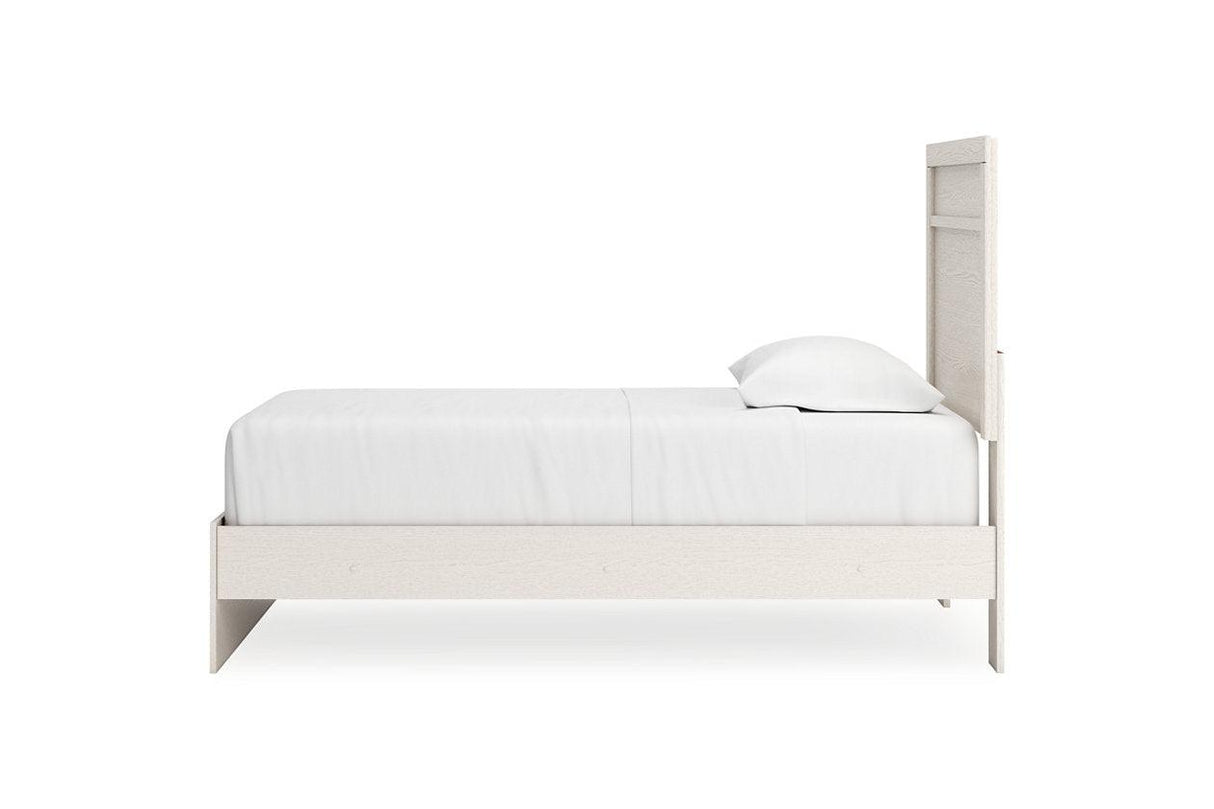 Stelsie White Twin Panel Bed by Ashley at Eve Furniture