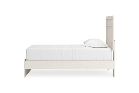 Stelsie White Twin Panel Bed by Ashley at Eve Furniture