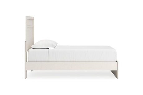 Stelsie White Twin Panel Bed by Ashley at Eve Furniture
