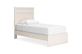 Stelsie White Twin Panel Bed by Ashley at Eve Furniture