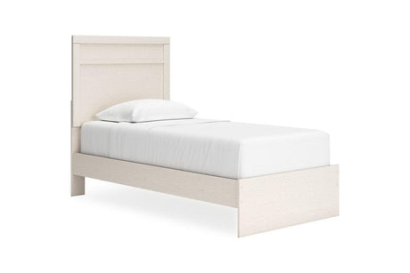 Stelsie White Twin Panel Bed by Ashley at Eve Furniture