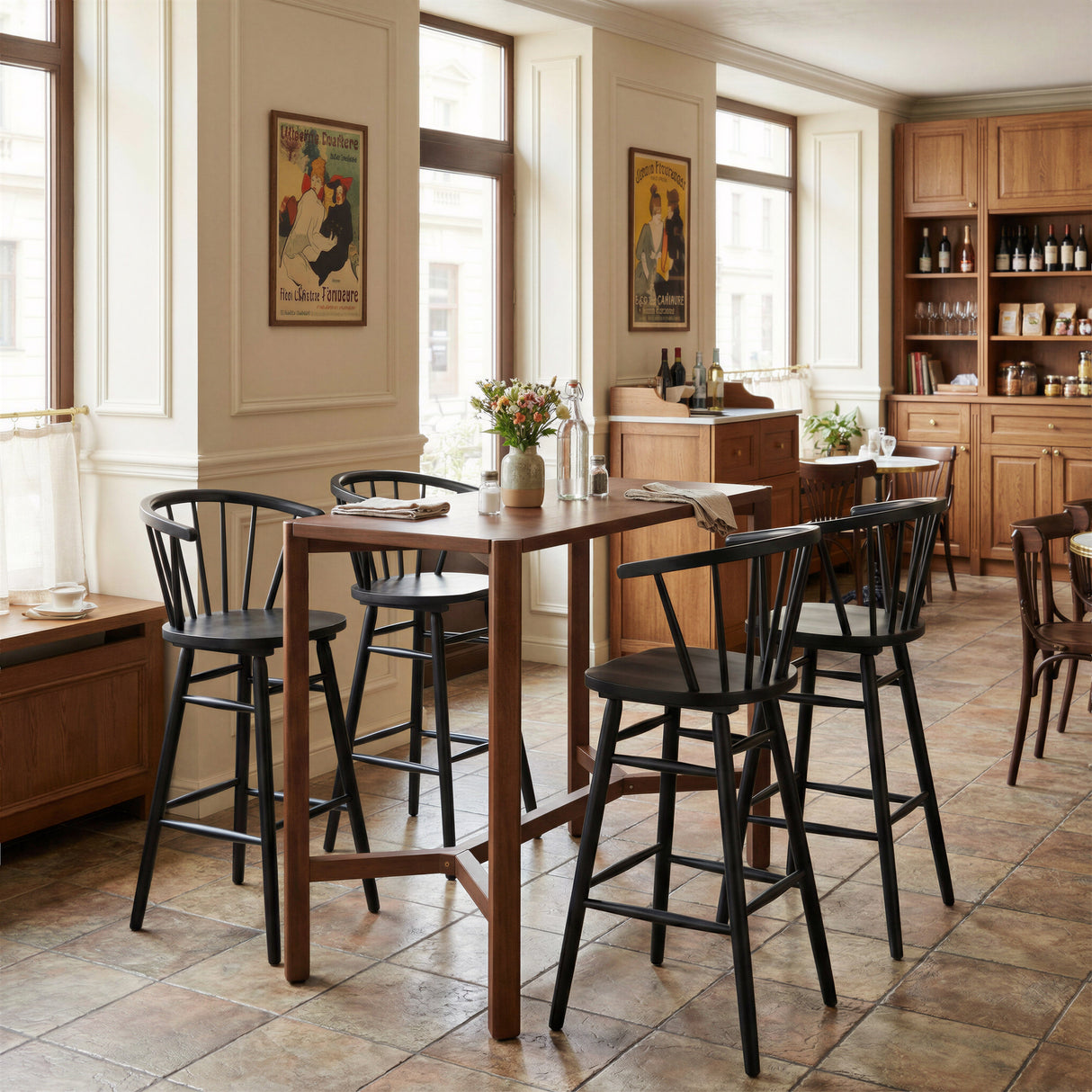 Stenger Black Barstool (Set of 2) by Zuomod at Eve Furniture
