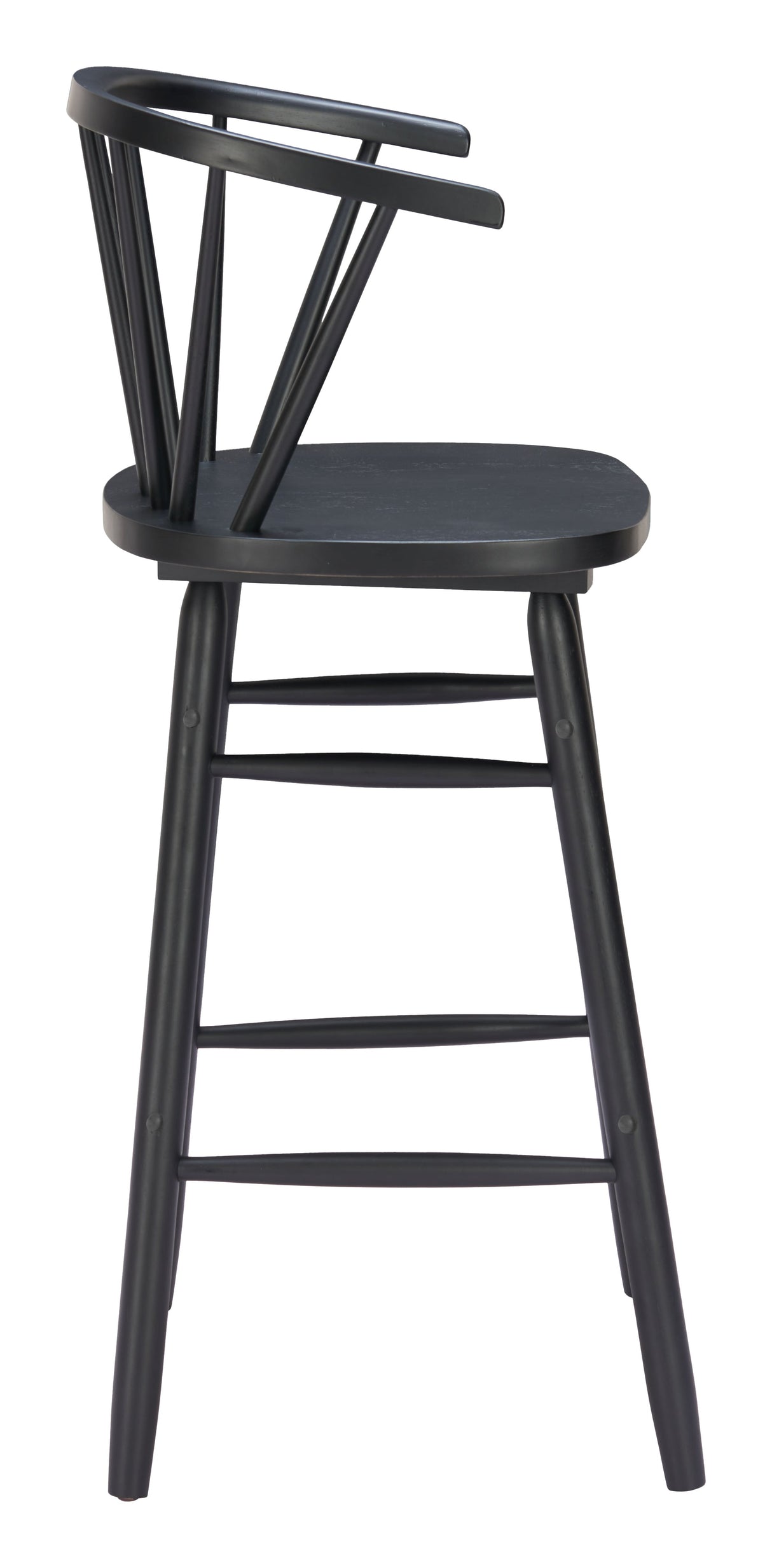 Stenger Black Barstool (Set of 2) by Zuomod at Eve Furniture