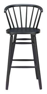 Stenger Black Barstool (Set of 2) by Zuomod at Eve Furniture