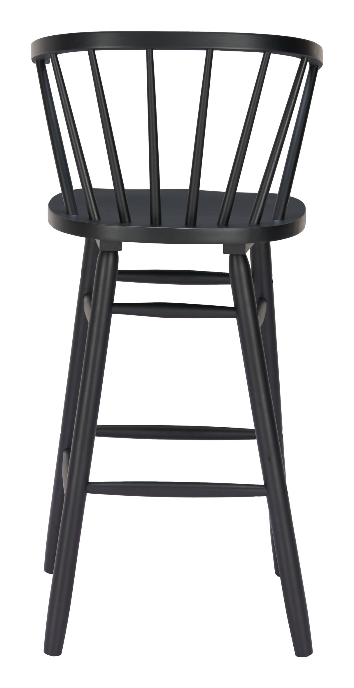 Stenger Black Barstool (Set of 2) by Zuomod at Eve Furniture
