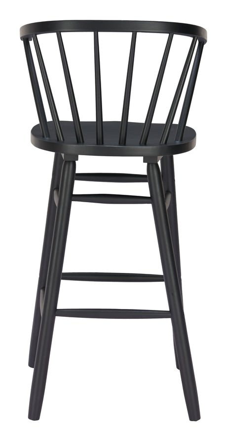 Stenger Black Barstool (Set of 2) by Zuomod at Eve Furniture