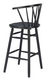 Stenger Black Barstool (Set of 2) by Zuomod at Eve Furniture