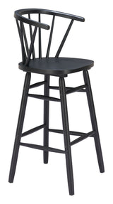 Stenger Black Barstool (Set of 2) by Zuomod at Eve Furniture