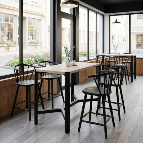 Stenger Black Counter Stool (Set of 2) by Zuomod at Eve Furniture