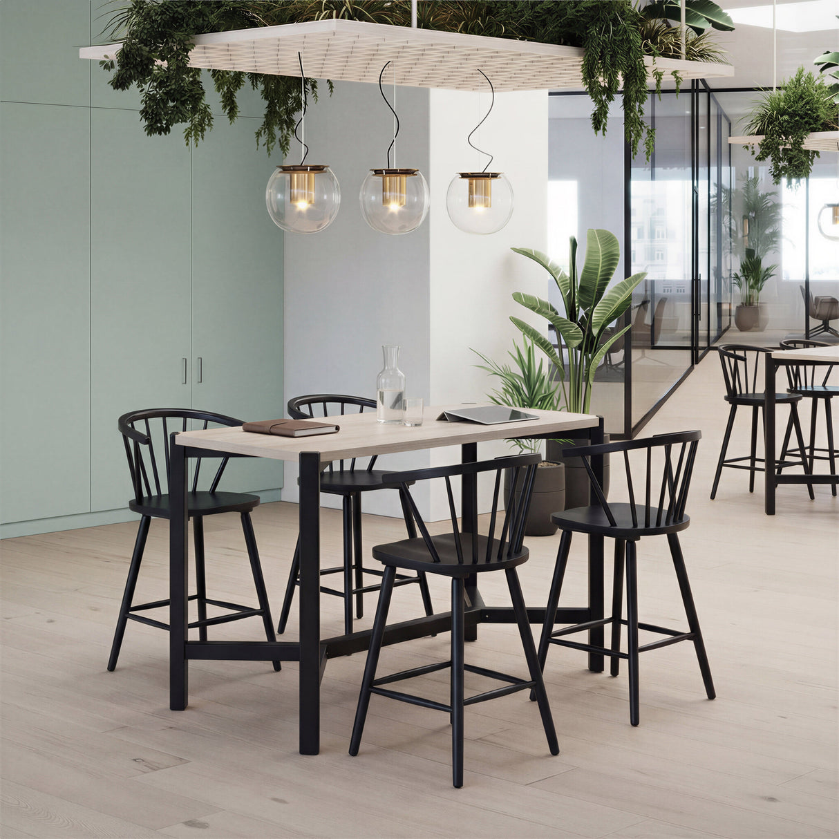 Stenger Black Counter Stool (Set of 2) by Zuomod at Eve Furniture