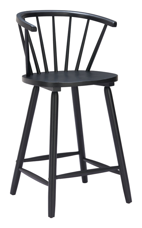 Stenger Black Counter Stool (Set of 2) by Zuomod at Eve Furniture