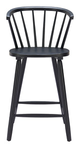 Stenger Black Counter Stool (Set of 2) by Zuomod at Eve Furniture