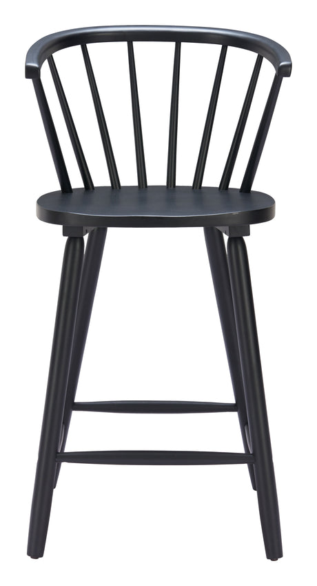Stenger Black Counter Stool (Set of 2) by Zuomod at Eve Furniture