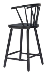 Stenger Black Counter Stool (Set of 2) by Zuomod at Eve Furniture