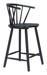 Stenger Black Counter Stool (Set of 2) by Zuomod at Eve Furniture