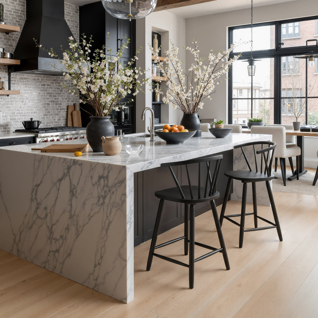 Stenger Black Counter Stool (Set of 2) by Zuomod at Eve Furniture